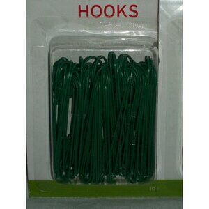 Green Metal Wire Hanging Hooks Set
